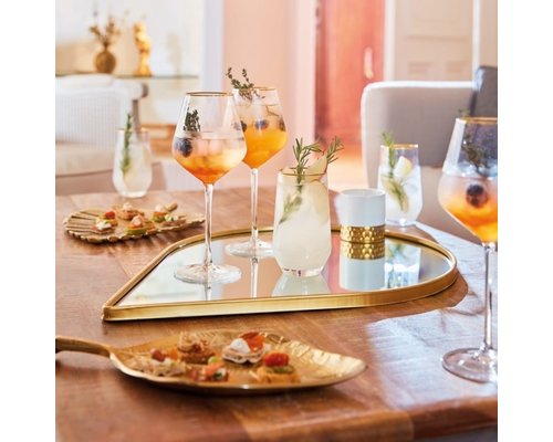 CRISTAL d' ARQUES  High ball longdrink glass 40 cl Ultime with golden rim