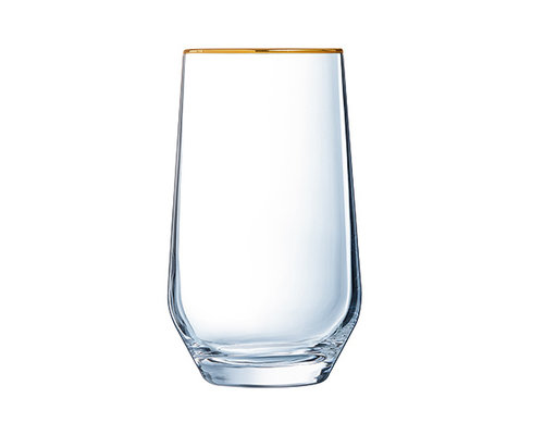 LUMINARC  High ball longdrink glass 40 cl Ultime with golden rim