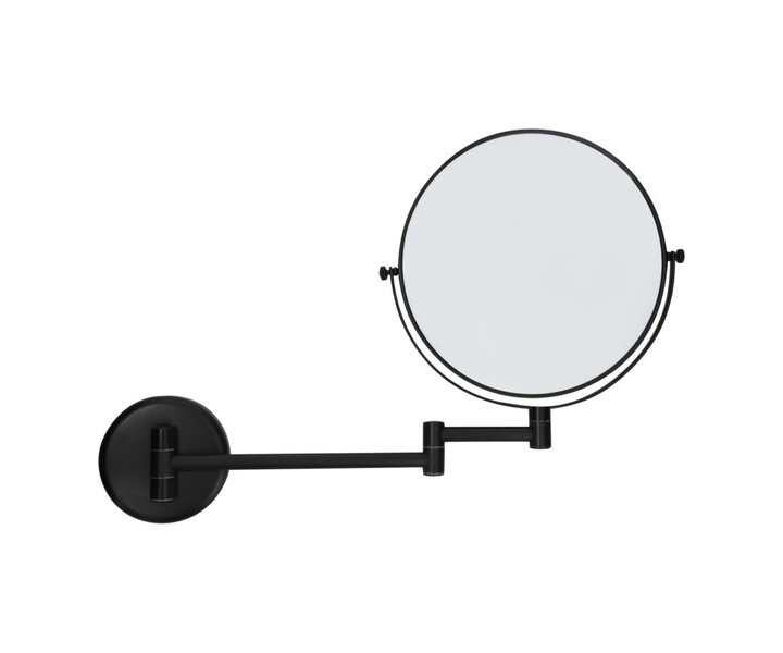 M&T Dubbelzijdige spiegel rond mat zwart 20 cm