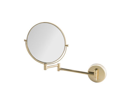 M & T  Dubbelzijdige spiegel rond goud  20 cm