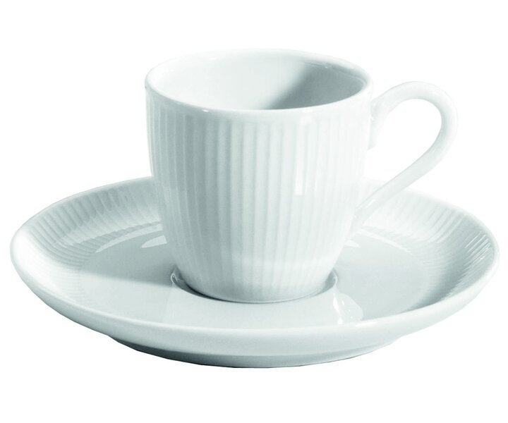 PILLIVUYT Moka tas met ondertas 9 cl  Plissé