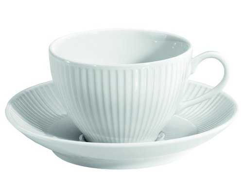 PILLIVUYT Coffee- or tea cup with saucer 18 cl  Plissé