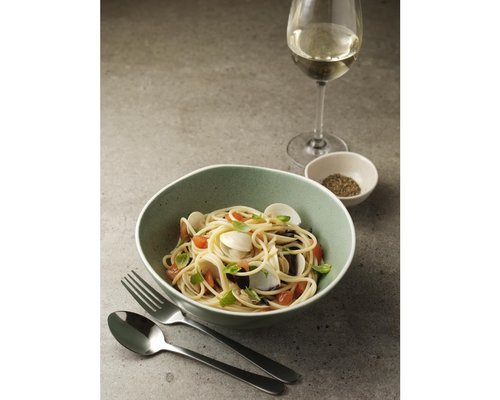 OLYMPIA Porselein  Poké bowl - slakom - pastabord 21 cm  Chia groen porselein