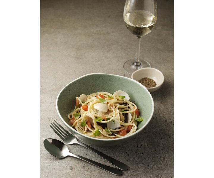 OLYMPIA Porselein  Poké bowl - slakom - pastabord 21 cm  Chia groen porselein