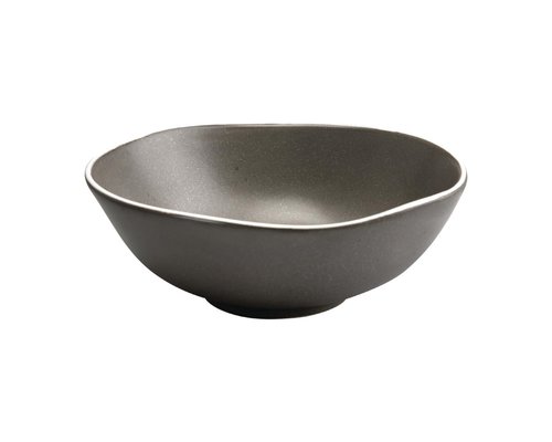 OLYMPIA Porselein  Poké bowl - slakom - pastabord 21 cm  Chia donkergrijs porselein