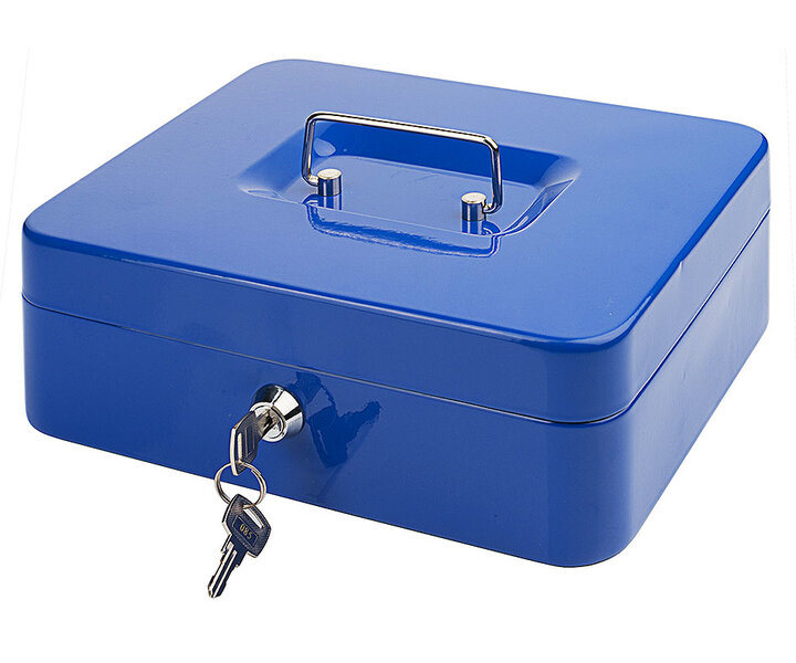 M&T Caisse à argent lacquée bleu