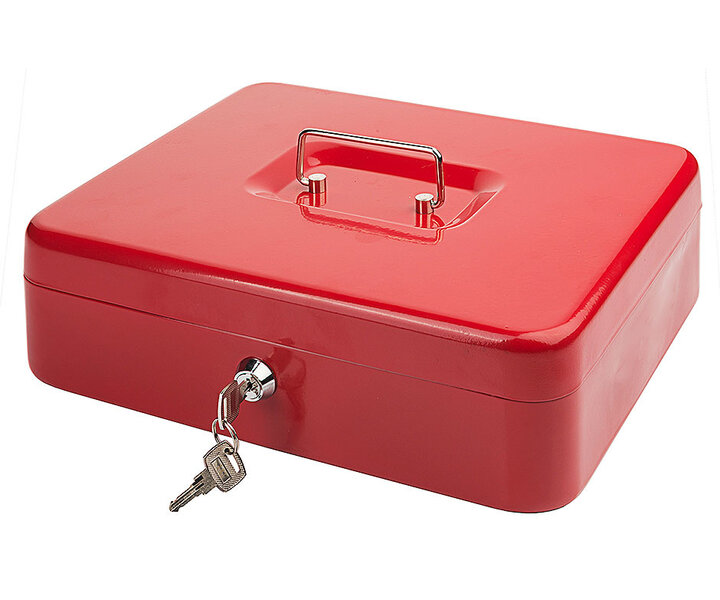 M&T Caisse à argent lacquée rouge