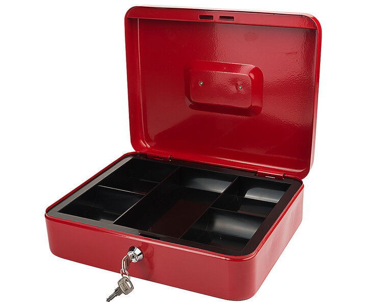 M&T Caisse à argent lacquée rouge