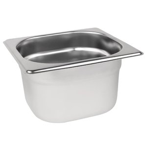 M & T  Gastronorm pan 1/6  stainless steel depth 100 mm