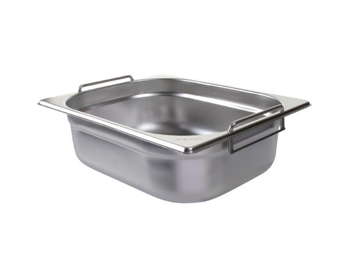 M & T  Gastronorm pan 1/2  stainless steel depth  100 mm  with handles