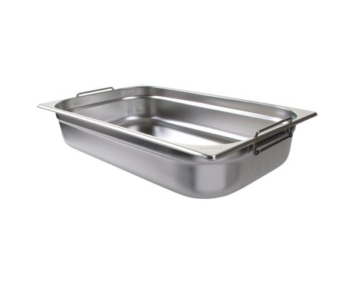 M & T  Gastronorm pan 1/1  stainless steel depth  100 mm  with handles