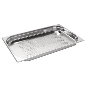 M & T  Gastronorm pan 1/1  stainless steel depth 40 mm perforated