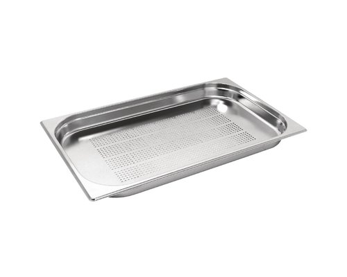 M & T  Gastronorm pan 1/1  stainless steel depth 40 mm  perforated