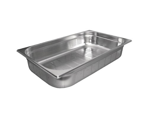 M&T Gastronorm pan 1/1  stainless steel depth  100 mm  perforated