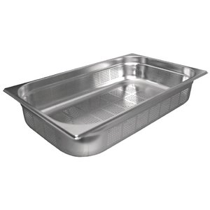 M&T Gastronorm pan 1/1  stainless steel depth 150 mm perforated