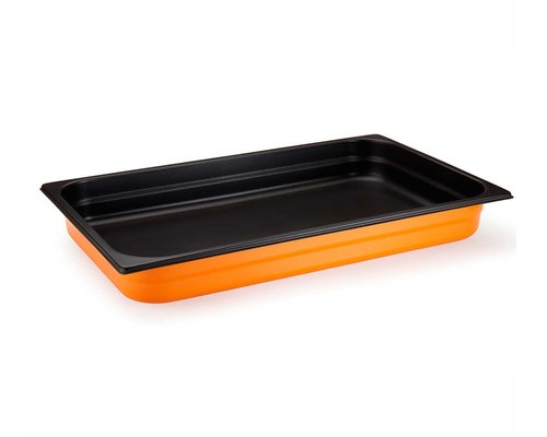 M & T  Gastronorm pan 1/1  stainless steel depth  65 mm  non black/yellow