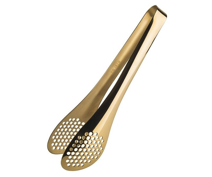 M&T Serveertang rvs gold look  25 cm