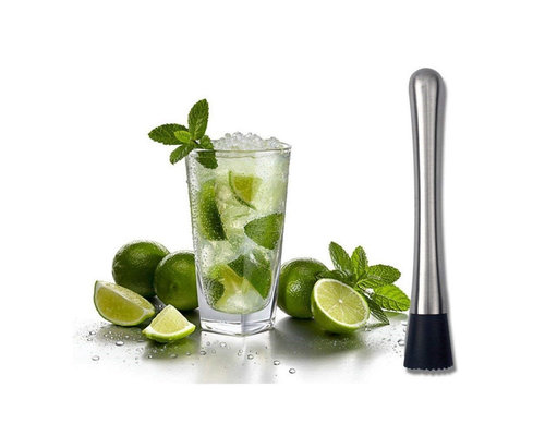 M&T Pilon - muddler acier inoxydable longueur 20,5 cm diamètre 3,5 cm