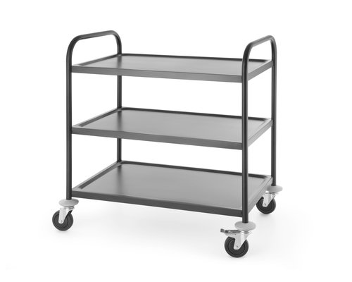 M & T  Serving trolley 3 levels stainless steel matt black finish