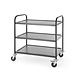 M&T Serving trolley 3 levels stainless steel matt black finish