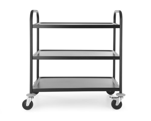 M&T Serving trolley 3 levels stainless steel matt black finish