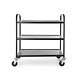 M & T  Serving trolley 3 levels stainless steel matt black finish