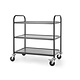 M & T  Serving trolley 3 levels stainless steel matt black finish