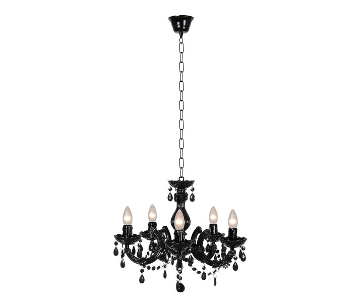 M&T Chandelier black acrylic  - Ø 46 cm -  exclusive 5 x E14  bulbs