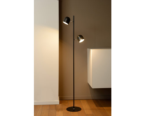 M & T  Floor lamp black- LED dimable - 2 x 5W 2700K  bulbs included