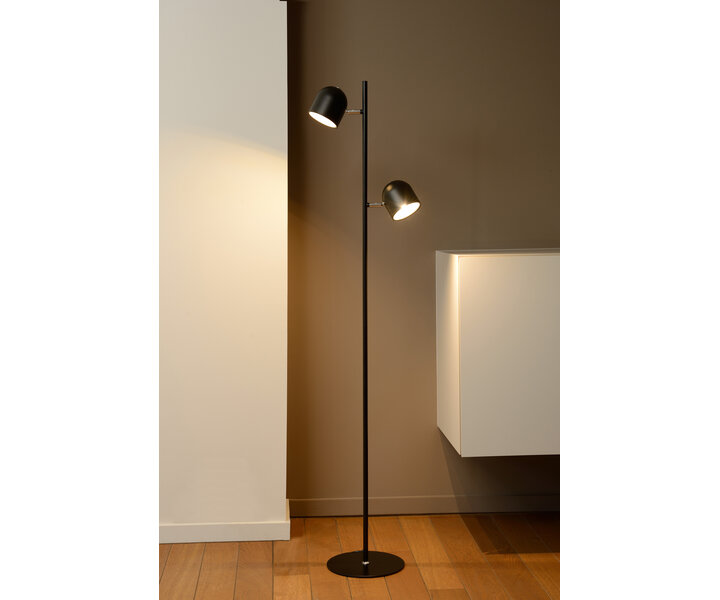 M&T Floor lamp black- LED dimable - 2 x 5W 2700K  bulbs included
