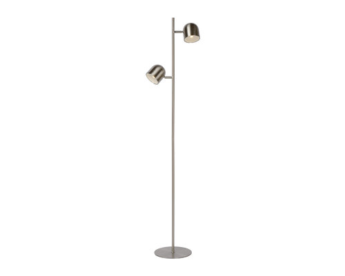 M&T Lampadaire chromé mat - LED à intensité variable - 2 x 5 W 2700K  inclus