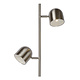 M & T  Floor lamp chromeplated matt- LED dimable - 2 x 5W 2700K  bulbs included