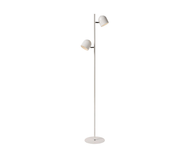 M&T Lampadaire métal blanc  - LED à intensité variable - 2 x 5 W 2700K  inclus