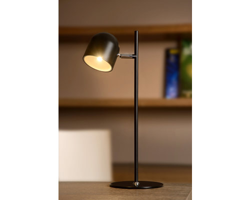 M&T Lampe de bureau noire  - Ø 16 cm - LED  à intensité variable- bulbe 1x5W 3000K  comprise