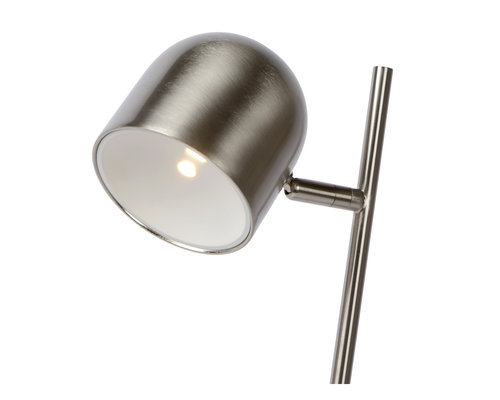 M & T  Bureaulamp chroom mat  - Ø 16 cm - LED Dimbaar - inclusief 1 buble 1 x 5W 3000K