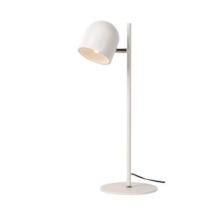 M & T  Lampe de bureau blanche  - Ø 16 cm - LED à intensité variable - bulbe 1x5W 3000K  comprise