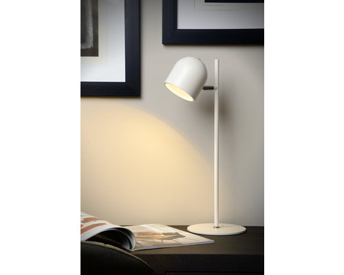 M & T  Lampe de bureau  blanche  - Ø 16 cm - LED  à intensité variable- bulbe 1x5W 3000K  comprise