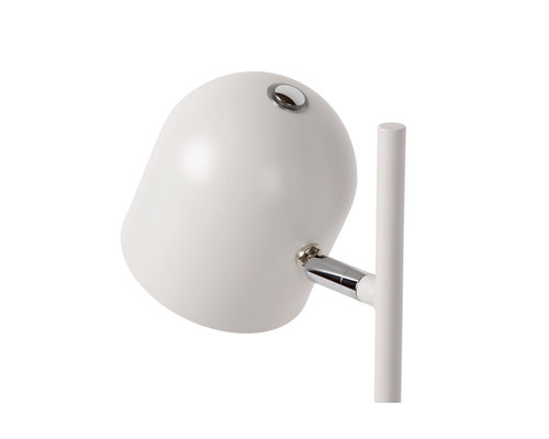 M & T  Lampe de bureau  blanche  - Ø 16 cm - LED  à intensité variable- bulbe 1x5W 3000K  comprise