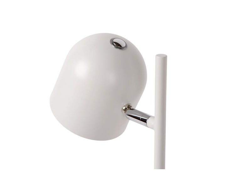 M&T Lampe de bureau  blanche  - Ø 16 cm - LED  à intensité variable- bulbe 1x5W 3000K  comprise