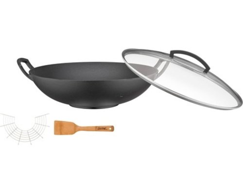 SPRING  Wok 35 cm with glass lid set 4 pcs
