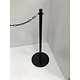 M&T Set of 2 barrier posts with a metal chain 1,5 m black