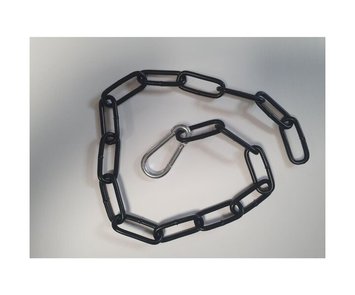 M&T Set van 2 afzetpalen met één metalen ketting  1,5 m zwart