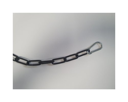 M&T Set of 2 barrier posts with a metal chain 1,5 m black