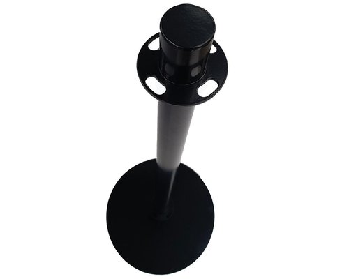 M&T Set of 2 black barrier posts with one red rope 1,5 m