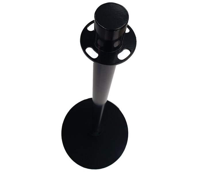 M&T Set of 2 black barrier posts with one red rope 1,5 m