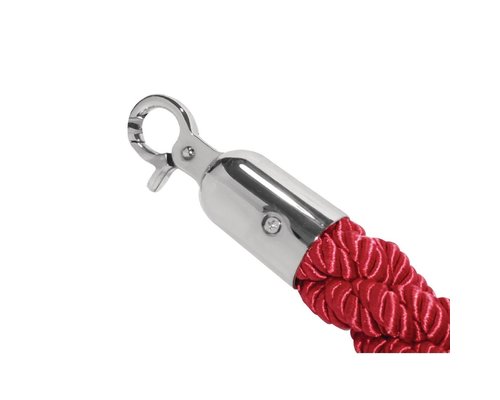 M&T Ensemble de 2  poteaux d'accueils noire tête plate livré  avec  corde rouge de 1,5 m noir