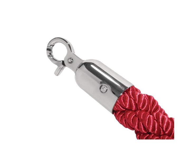 M&T Ensemble de 2  poteaux d'accueils noire tête plate livré  avec  corde rouge de 1,5 m noir