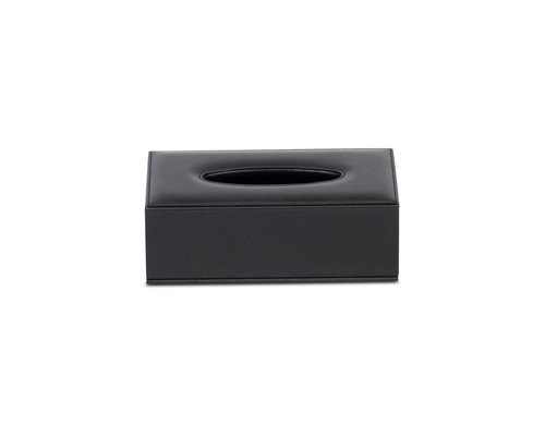 M & T  Tissue box black luxerious black PU leather