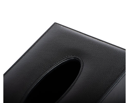 M&T Tissue box black luxerious black PU leather