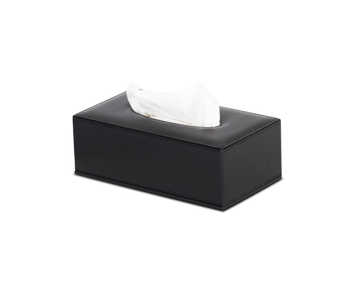 M&T Tissue box black luxerious black PU leather